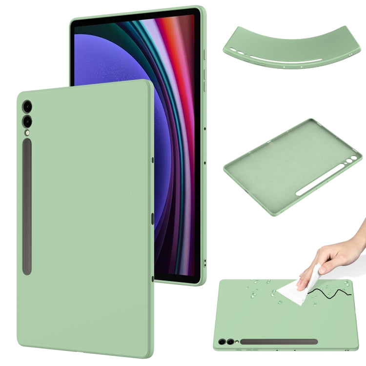 For Samsung Galaxy Tab S9+ Pure Color Liquid Silicone Shockproof Tablet Case(Green) - Galaxy Tab S9+ Cases by PMC Jewellery | Online Shopping South Africa | PMC Jewellery | Buy Now Pay Later Mobicred