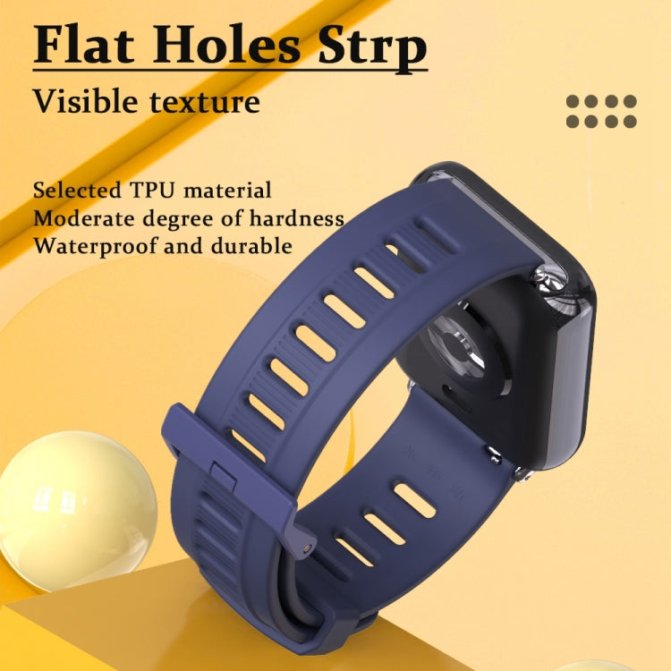 For Xiaomi Mi Band 8 Pro Mijobs Flat Hole Breathable Silicone Watch Band(Black) - Watch Bands by MIJOBS | Online Shopping South Africa | PMC TechLife | Buy Now Pay Later Mobicred