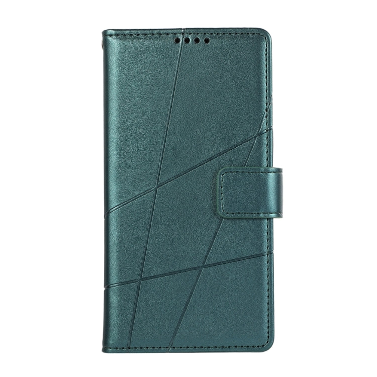 For Google Pixel 9 Pro PU Genuine Leather Texture Embossed Line Phone Case(Green) - Google Cases by PMC TechLife | Online Shopping South Africa | PMC TechLife | Buy Now Pay Later Mobicred