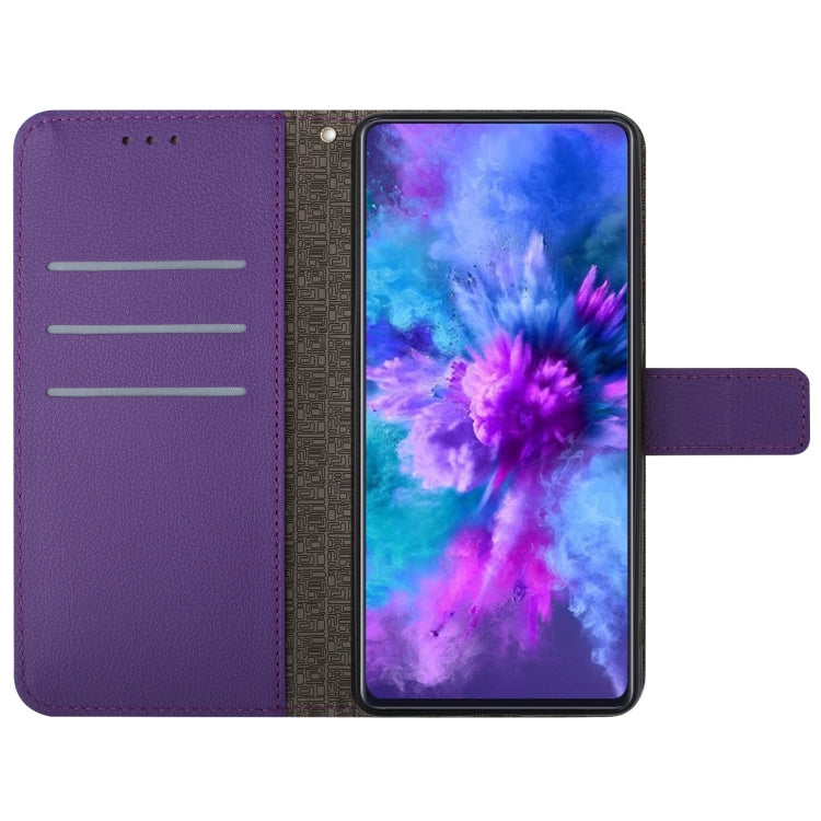 For iPhone 16 Pro Max Rhombic Grid Texture Leather Phone Case(Purple) - iPhone 16 Pro Max Cases by PMC TechLife | Online Shopping South Africa | PMC TechLife | Buy Now Pay Later Mobicred