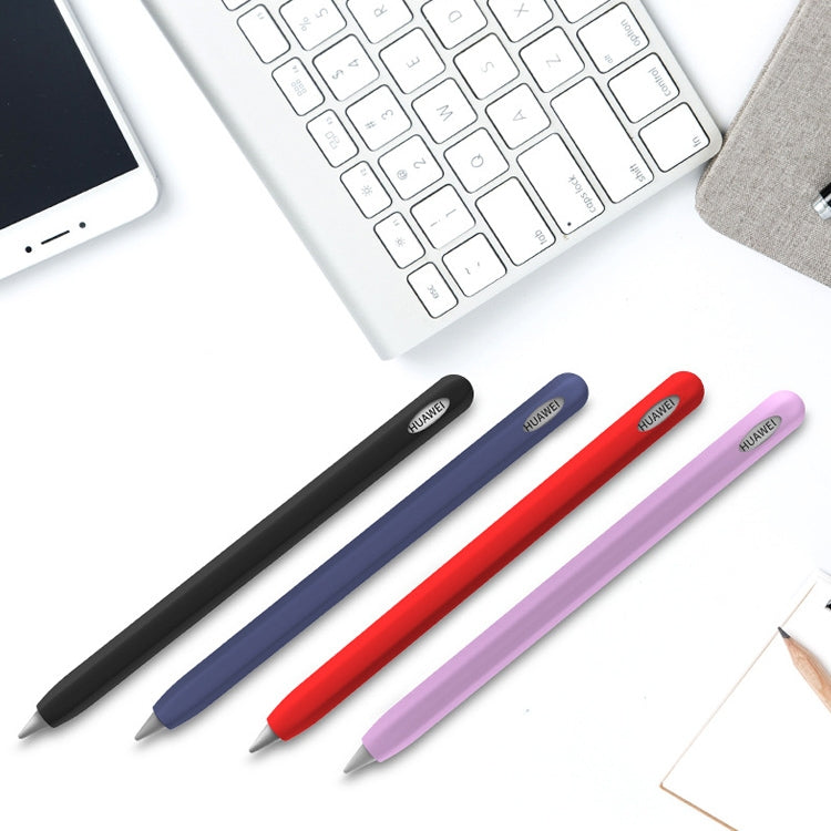 For Huawei M-pencil Stylus Touch Pen Integrated Non-slip Silicone Protective Cover(Light Purple) - Pencil Accessories by PMC Jewellery | Online Shopping South Africa | PMC Jewellery | Buy Now Pay Later Mobicred