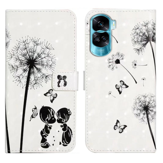 For Honor 90 Lite Oil Embossed 3D Drawing Leather Phone Case(Couple Dandelion) - Honor Cases by PMC Jewellery | Online Shopping South Africa | PMC Jewellery