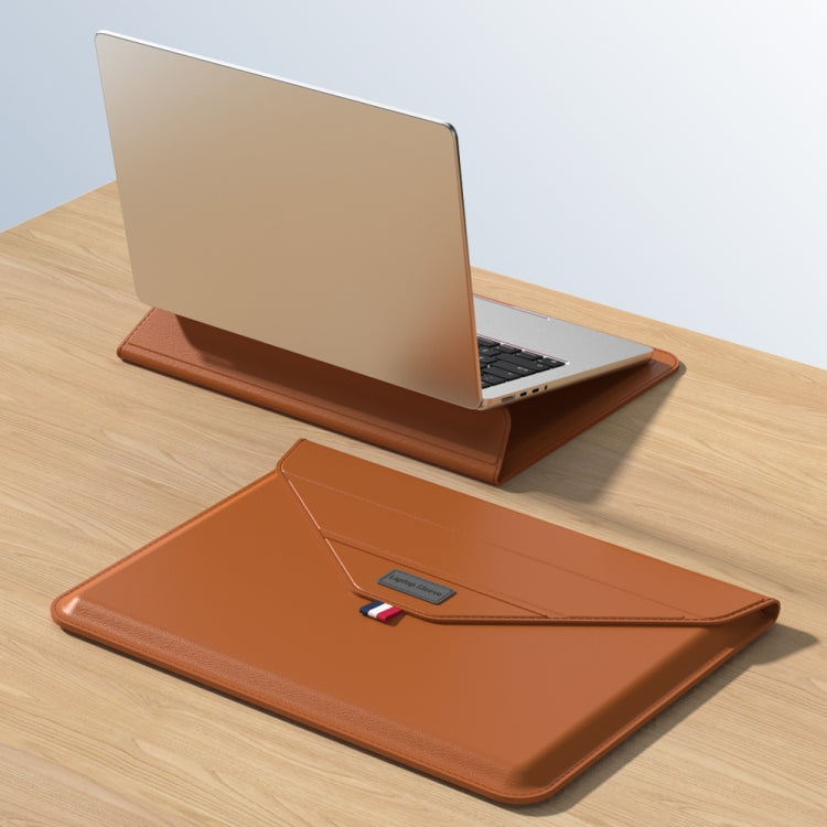 For 15.4/15.6/16.1 inch Envelope Holder Laptop Sleeve Bag(Brown) - 15.6 - 17 inch by PMC Jewellery | Online Shopping South Africa | PMC Jewellery | Buy Now Pay Later Mobicred