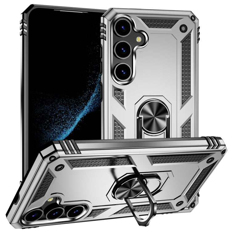 For Samsung Galaxy S24 5G Shockproof TPU + PC Phone Case(Silver) - Galaxy S24 5G Cases by PMC TechLife | Online Shopping South Africa | PMC TechLife