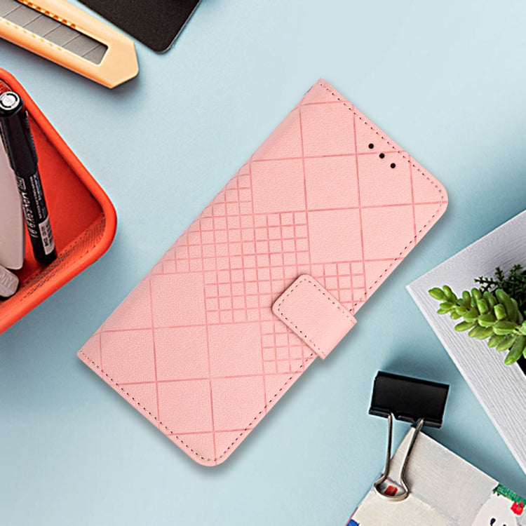 For Motorola Edge 5G 2024 Rhombic Grid Texture Leather Phone Case(Pink) - free shipping - PMC Jewellery - Order now!