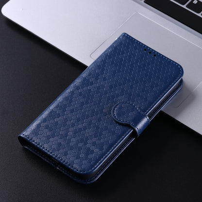 For Honor Magic6 Pro Honeycomb Dot Texture Leather Phone Case(Blue) - Honor Cases by PMC Jewellery | Online Shopping South Africa | PMC Jewellery | Buy Now Pay Later Mobicred