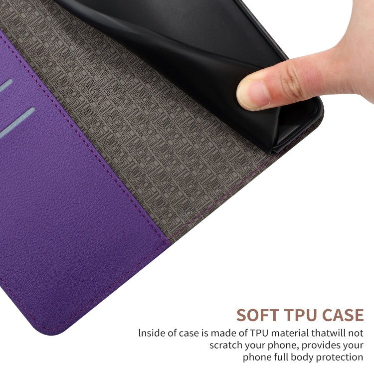 For vivo Y03 4G Rhombic Grid Texture Leather Phone Case(Purple) - vivo Cases by PMC TechLife | Online Shopping South Africa | PMC TechLife | Buy Now Pay Later Mobicred