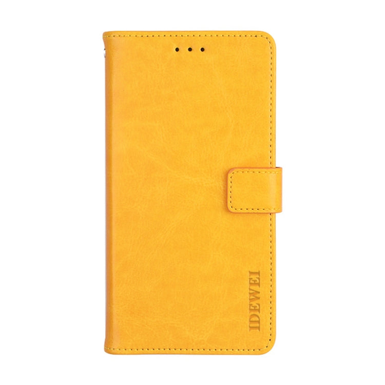 For DOOGEE X95 idewei Crazy Horse Texture Horizontal Flip Leather Case with Holder & Card Slots & Wallet(Yellow) - More Brand by idewei | Online Shopping South Africa | PMC Jewellery | Buy Now Pay Later Mobicred