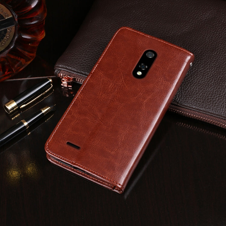 For Ulefone Note 8P idewei Crazy Horse Texture Horizontal Flip Leather Case with Holder & Card Slots & Wallet(Brown) - Ulefone Cases by idewei | Online Shopping South Africa | PMC Jewellery | Buy Now Pay Later Mobicred