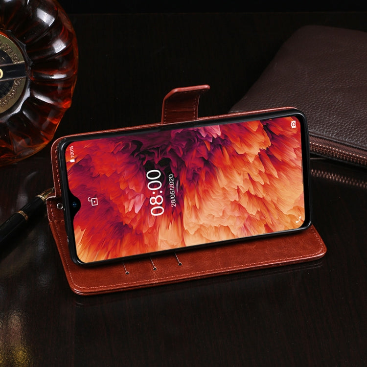 For Ulefone Note 8P idewei Crazy Horse Texture Horizontal Flip Leather Case with Holder & Card Slots & Wallet(Rose Red) - Ulefone Cases by idewei | Online Shopping South Africa | PMC Jewellery | Buy Now Pay Later Mobicred