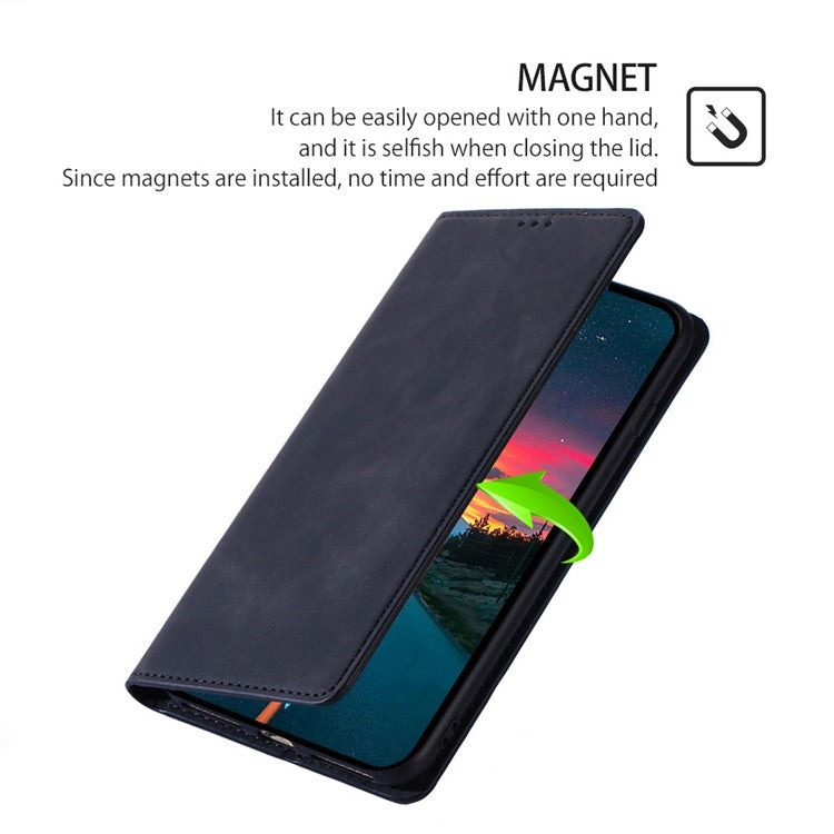 For OPPO A79 5G Skin Feel Magnetic Leather Phone Case(Black) - OPPO Cases by PMC Jewellery | Online Shopping South Africa | PMC Jewellery