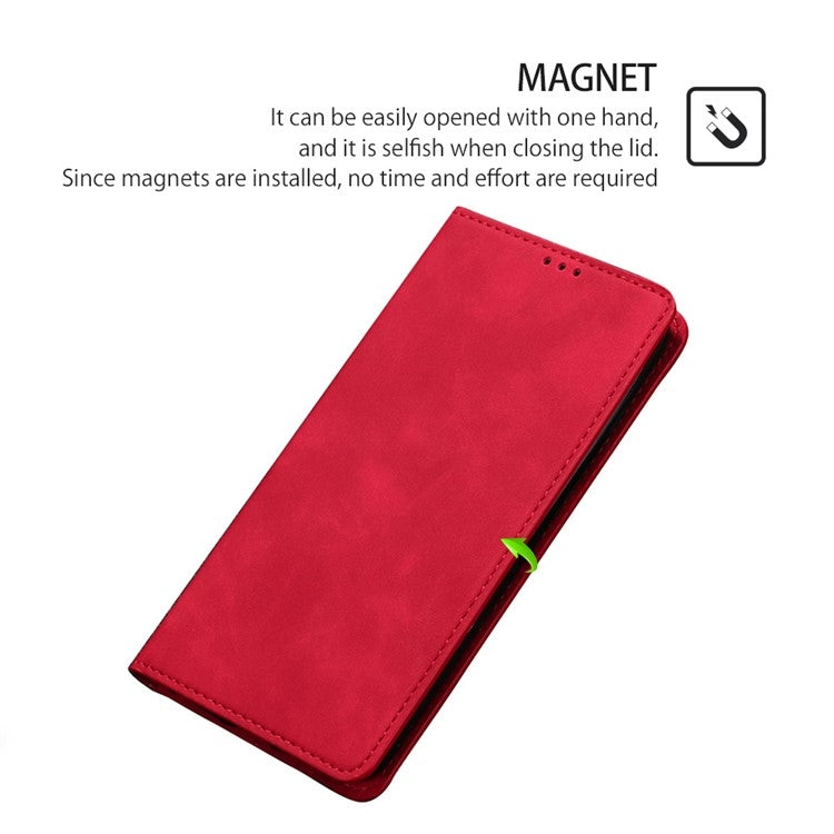 For Honor Magic6 Pro Skin Feel Magnetic Leather Phone Case(Red) - free shipping - PMC Jewellery - Order now!