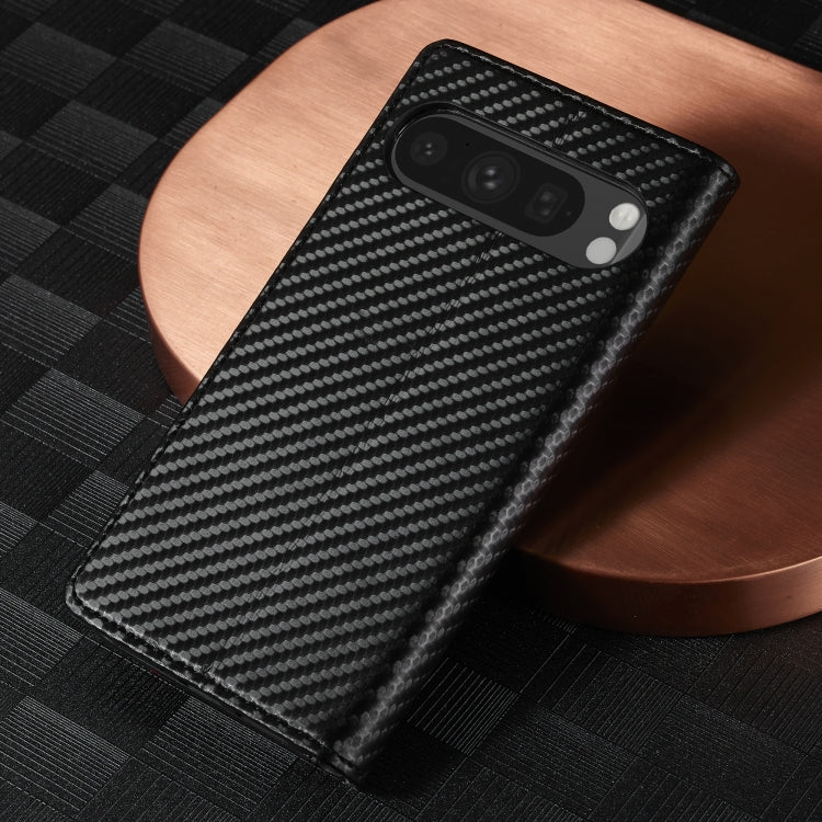 For Google Pixel 9 LC.IMEEKE Carbon Fiber Leather Phone Case(Vertical Black) - Google Cases by LC.IMEEKE | Online Shopping South Africa | PMC TechLife | Buy Now Pay Later Mobicred