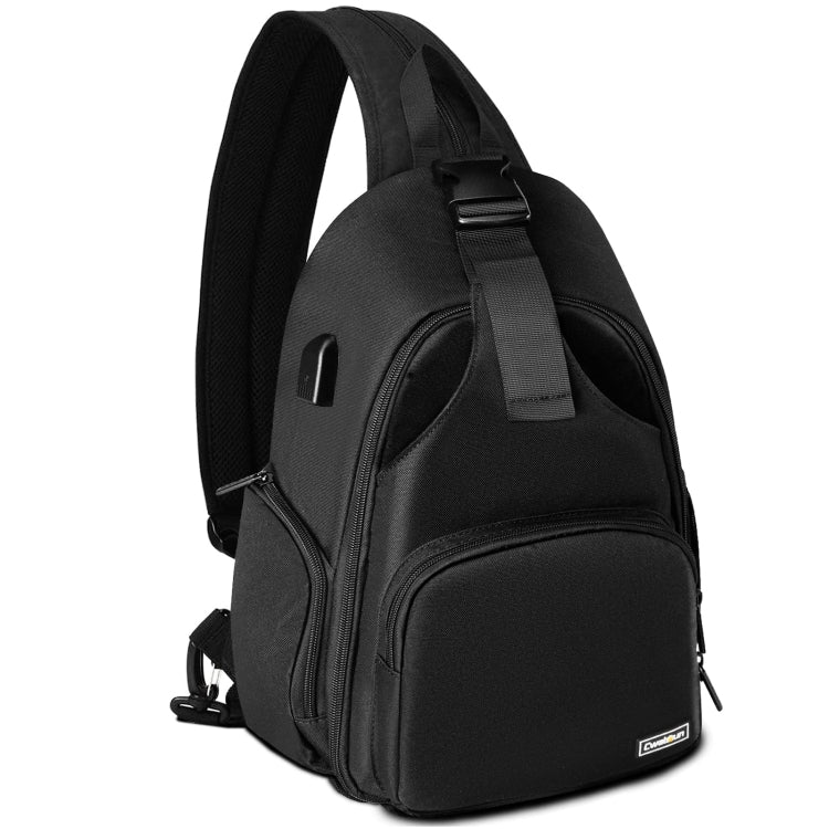 Cwatcun D17 Camera Shoulder Crossbody Backpack(Black) - free shipping - PMC TechLife - Order now!