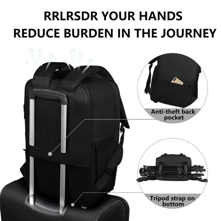 Cwatcun D78 Camera Laptop Backpack Bag With Detachable Insert Camera Case(Black) - free shipping - PMC TechLife - Order now!