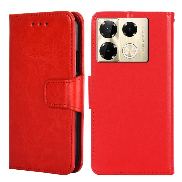 For Infinix Note 40 Pro 4G Crystal Texture Leather Phone Case(Red) - Infinix Cases by PMC TechLife | Online Shopping South Africa | PMC TechLife | Buy Now Pay Later Mobicred