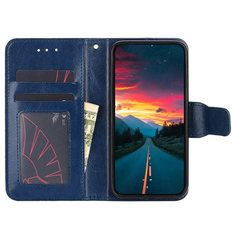 For Motorola Moto G Play 4G 2024 Crystal Texture Leather Phone Case(Royal Blue) - Motorola Cases by PMC Jewellery | Online Shopping South Africa | PMC Jewellery | Buy Now Pay Later Mobicred