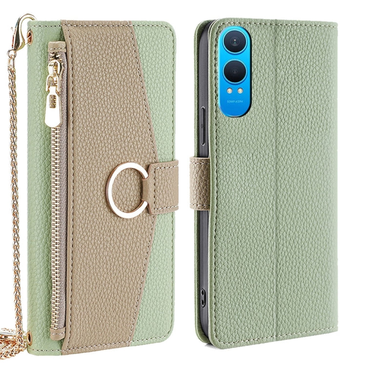 For OnePlus Nord CE 4 Lite 5G Crossbody Litchi Texture Leather Phone Case(Green) - OnePlus Cases by PMC TechLife | Online Shopping South Africa | PMC TechLife | Buy Now Pay Later Mobicred
