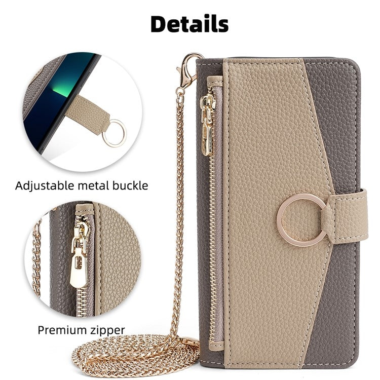 For Nokia C110 4G Crossbody Litchi Texture Leather Phone Case(Grey) - Nokia Cases by PMC TechLife | Online Shopping South Africa | PMC TechLife | Buy Now Pay Later Mobicred