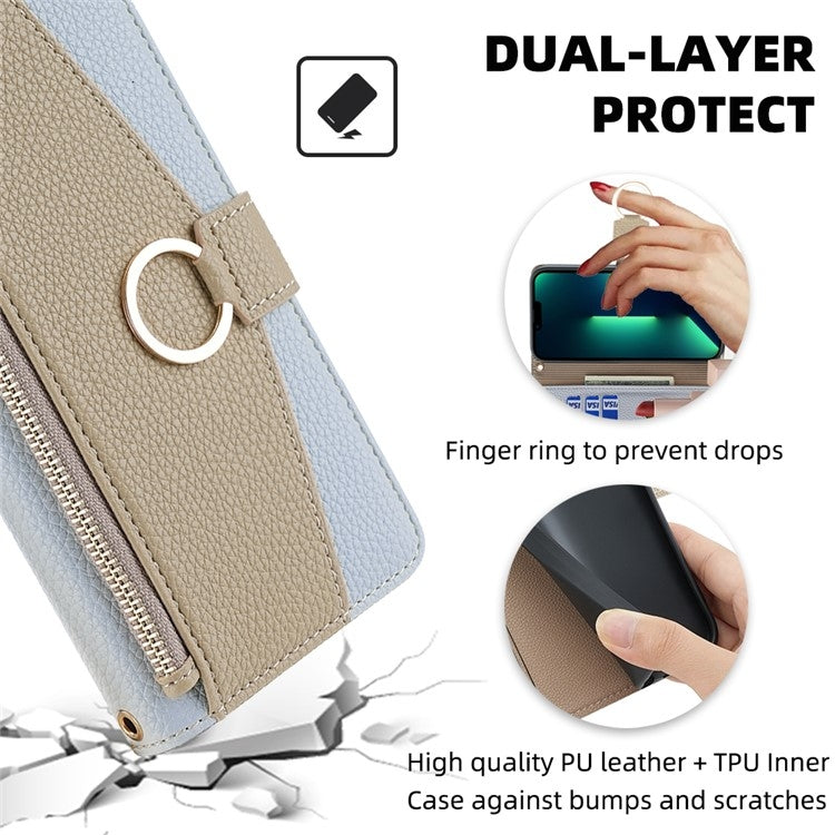 For Nokia C12 Crossbody Litchi Texture Leather Phone Case(Blue) - Nokia Cases by PMC TechLife | Online Shopping South Africa | PMC TechLife | Buy Now Pay Later Mobicred