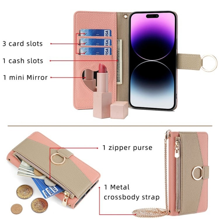 For Honor 9X Lite Crossbody Litchi Texture Leather Phone Case(Pink) - Honor Cases by PMC TechLife | Online Shopping South Africa | PMC TechLife | Buy Now Pay Later Mobicred