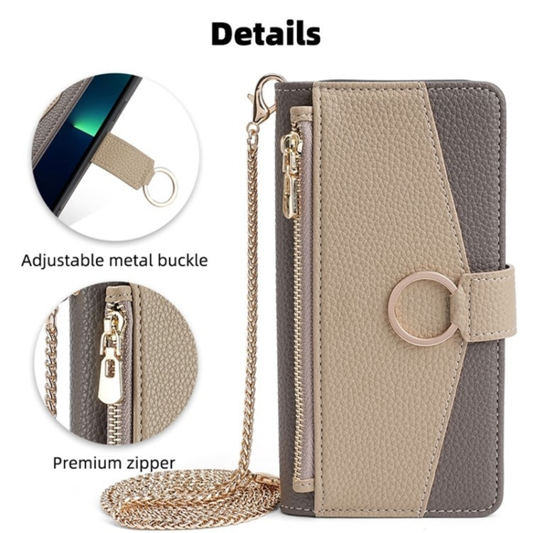 For Honor 50 Crossbody Litchi Texture Leather Phone Case(Grey) - Honor Cases by PMC TechLife | Online Shopping South Africa | PMC TechLife | Buy Now Pay Later Mobicred