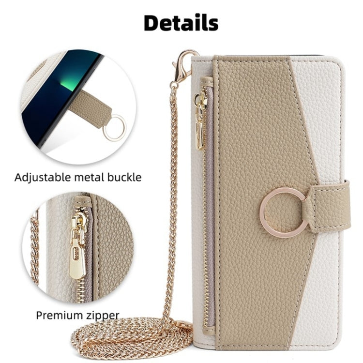 For Honor 80 Crossbody Litchi Texture Leather Phone Case(White) - Honor Cases by PMC TechLife | Online Shopping South Africa | PMC TechLife | Buy Now Pay Later Mobicred