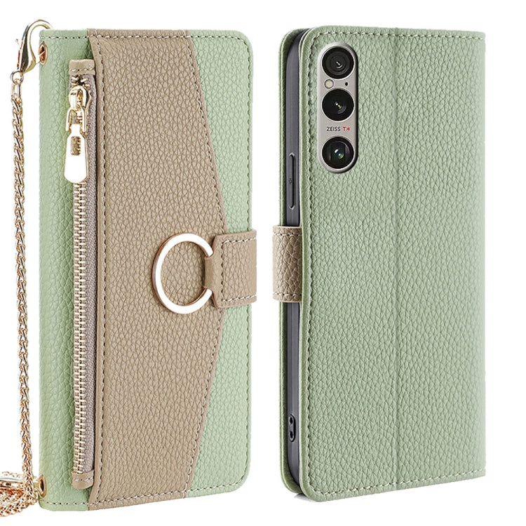 For Sony Xperia 1 VI Crossbody Litchi Texture Leather Phone Case(Green) - Sony Cases by PMC TechLife | Online Shopping South Africa | PMC TechLife | Buy Now Pay Later Mobicred