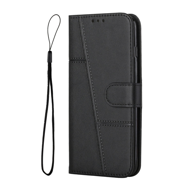 For OPPO A79 5G Stitching Calf Texture Buckle Leather Phone Case(Black) - OPPO Cases by PMC TechLife | Online Shopping South Africa | PMC TechLife | Buy Now Pay Later Mobicred