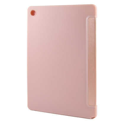 For Samsung Galaxy Tab A9+ Tri-fold Holder Flip Horizontal Flip TPU Leather Tablet Case(Rose Gold) - Galaxy Tab A9+ by PMC Jewellery | Online Shopping South Africa | PMC Jewellery