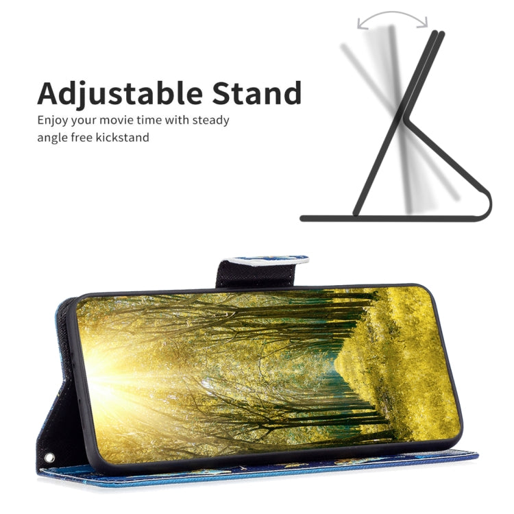 For Motorola Moto G Play 2024 Colored Drawing Pattern Leather Phone Case(Gold Butterfly) - Motorola Cases by PMC Jewellery | Online Shopping South Africa | PMC Jewellery | Buy Now Pay Later Mobicred