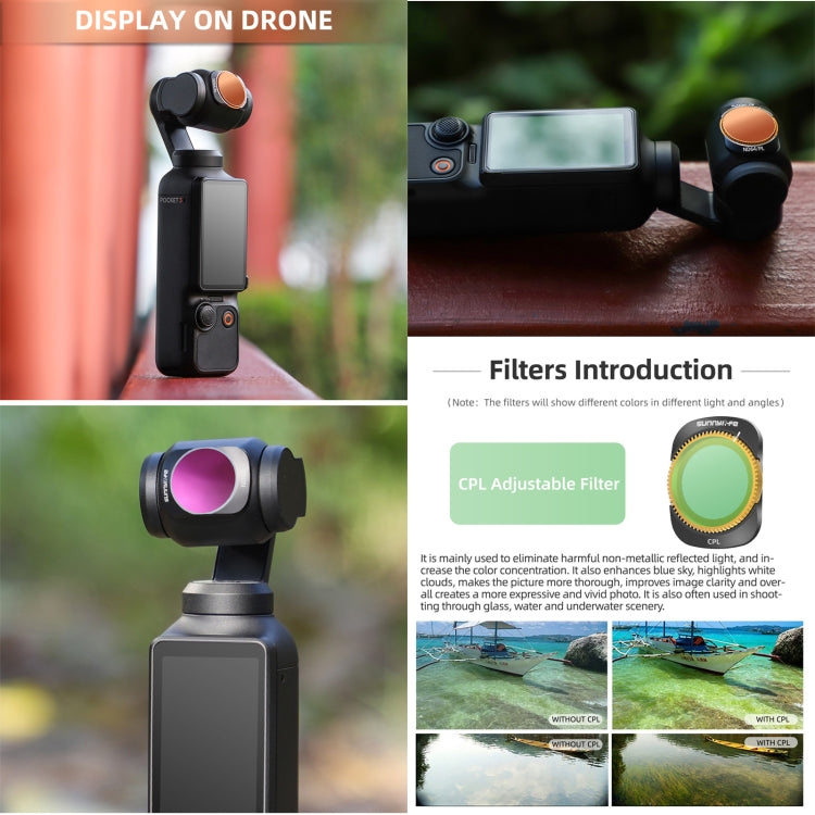 For DJI OSMO Pocket 3 Sunnylife Camera Lens Filter, Filter:4 in 1 MCUV CPL ND32/64 - Lens Accessories by Sunnylife | Online Shopping South Africa | PMC Jewellery | Buy Now Pay Later Mobicred