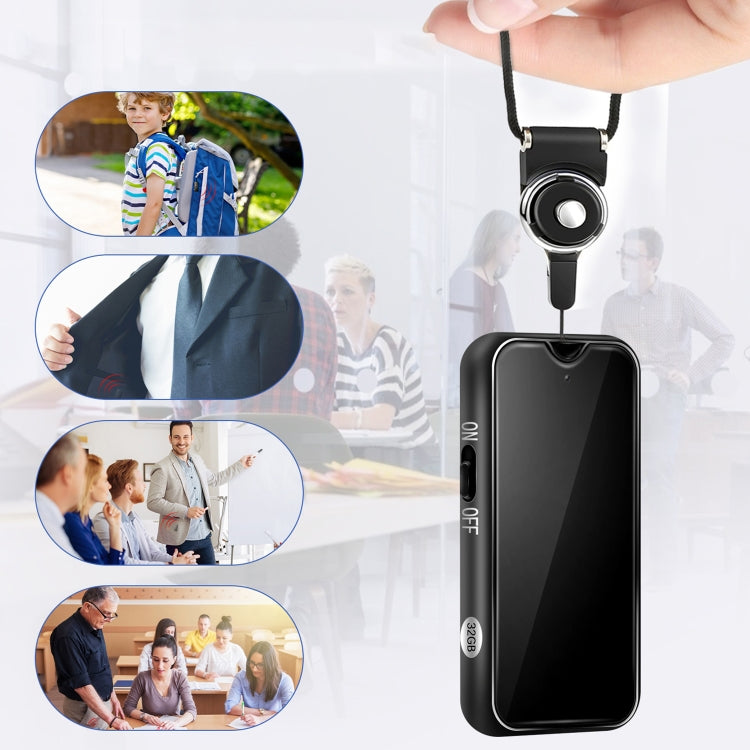 L17 Magnetic Pendant HD Recorder, Capacity:32GB - Recording Pen by PMC TechLife | Online Shopping South Africa | PMC TechLife | Buy Now Pay Later Mobicred
