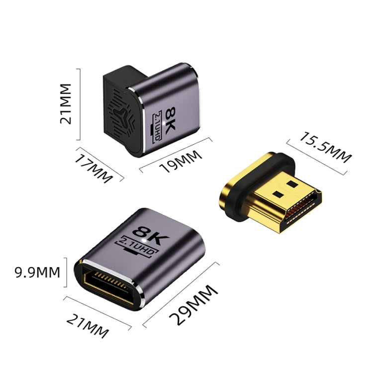 8K 60Hz HDTV to HDTV Magnetic Adapter, Straight - Adapter by PMC Jewellery | Online Shopping South Africa | PMC Jewellery | Buy Now Pay Later Mobicred