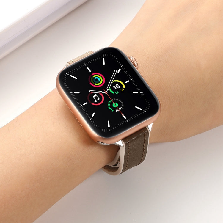 For Apple Watch SE 2022 40mm Magnetic Folding Leather Silicone Watch Band(Starlight White) - Watch Bands by PMC TechLife | Online Shopping South Africa | PMC TechLife