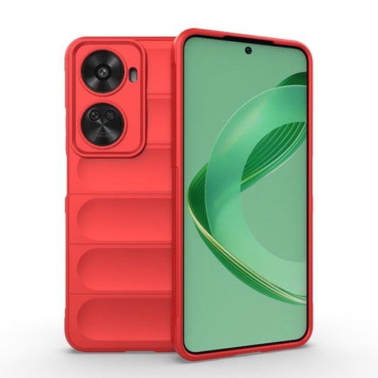 For Huawei nova 11 SE Magic Shield TPU + Flannel Phone Case(Red) - Huawei Cases by PMC Jewellery | Online Shopping South Africa | PMC Jewellery | Buy Now Pay Later Mobicred