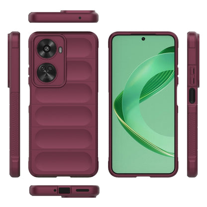 For Huawei nova 11 SE Magic Shield TPU + Flannel Phone Case(Wine Red) - Huawei Cases by PMC Jewellery | Online Shopping South Africa | PMC Jewellery | Buy Now Pay Later Mobicred