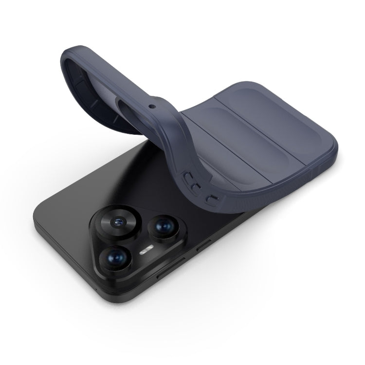 For Huawei Pura 70 Magic Shield TPU + Flannel Phone Case(Dark Grey) - Huawei Cases by PMC TechLife | Online Shopping South Africa | PMC TechLife | Buy Now Pay Later Mobicred