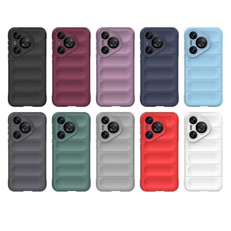 For Huawei Pura 70 Magic Shield TPU + Flannel Phone Case(Dark Grey) - Huawei Cases by PMC TechLife | Online Shopping South Africa | PMC TechLife | Buy Now Pay Later Mobicred