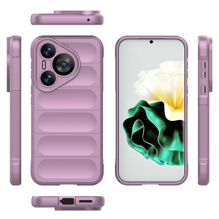 For Huawei Pura 70 Magic Shield TPU + Flannel Phone Case(Purple) - Huawei Cases by PMC TechLife | Online Shopping South Africa | PMC TechLife | Buy Now Pay Later Mobicred