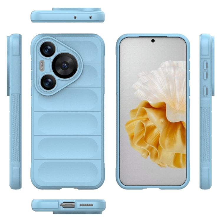 For Huawei Pura 70 Pro / 70 Pro+ Magic Shield TPU + Flannel Phone Case(Light Blue) - Huawei Cases by PMC Jewellery | Online Shopping South Africa | PMC Jewellery | Buy Now Pay Later Mobicred