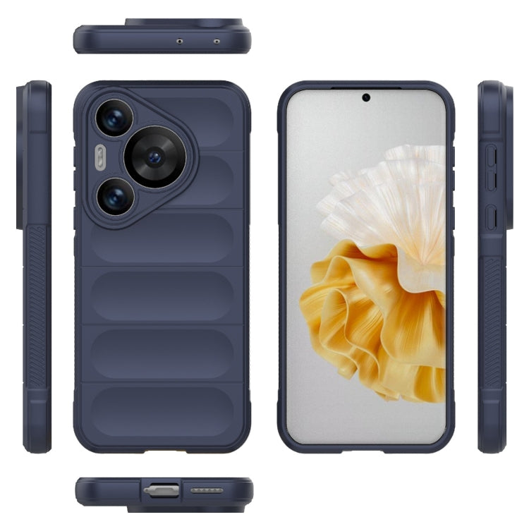 For Huawei Pura 70 Pro / 70 Pro+ Magic Shield TPU + Flannel Phone Case(Dark Blue) - Huawei Cases by PMC TechLife | Online Shopping South Africa | PMC TechLife | Buy Now Pay Later Mobicred