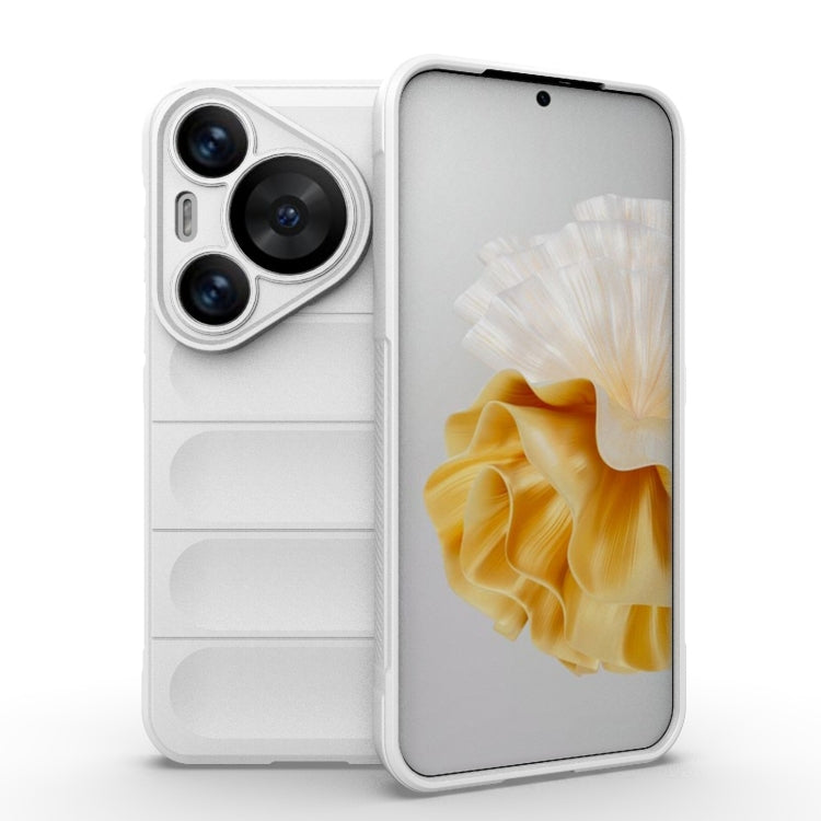 For Huawei Pura 70 Pro / 70 Pro+ Magic Shield TPU + Flannel Phone Case(White) - Huawei Cases by PMC TechLife | Online Shopping South Africa | PMC TechLife | Buy Now Pay Later Mobicred