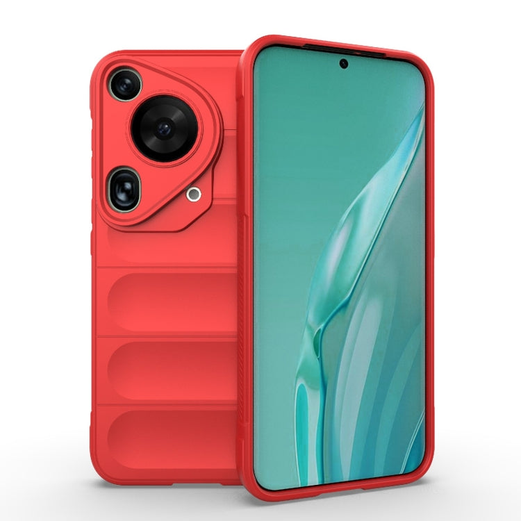 For Huawei Pura 70 Ultra Magic Shield TPU + Flannel Phone Case(Red) - Huawei Cases by PMC Jewellery | Online Shopping South Africa | PMC Jewellery | Buy Now Pay Later Mobicred