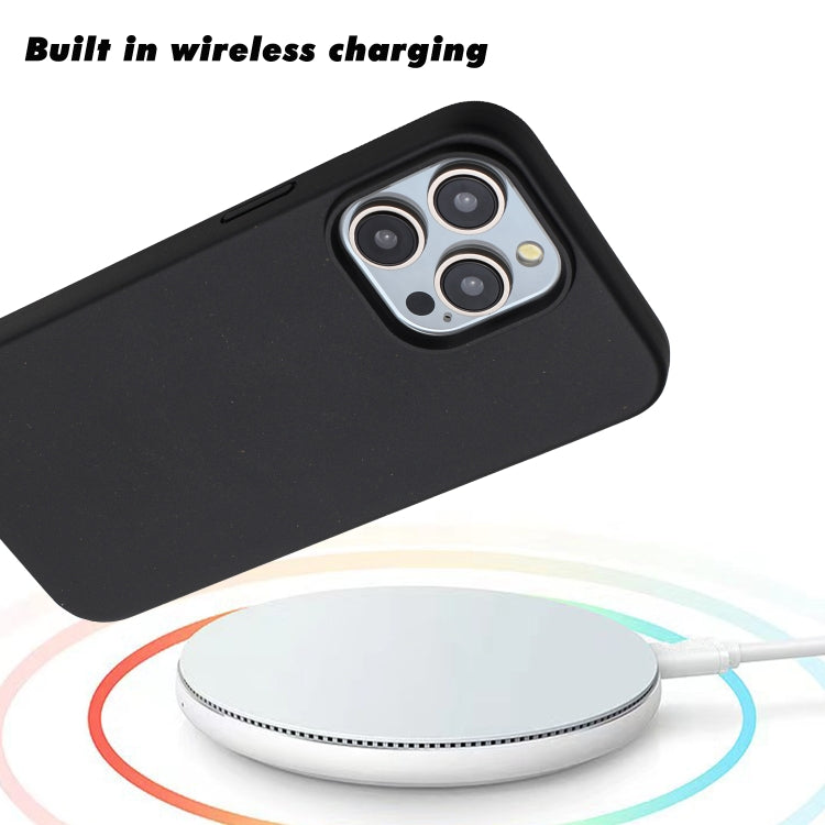 For iPhone 13 Pro Max Wheat MagSafe Magnetic Straw Material + TPU Phone Case(Black) - iPhone 13 Pro Max Cases by PMC TechLife | Online Shopping South Africa | PMC TechLife