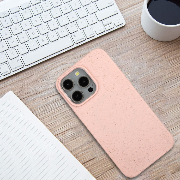 For iPhone 12 Pro Max Wheat MagSafe Magnetic Straw Material + TPU Phone Case(Pink) - iPhone 12 Pro Max Cases by PMC TechLife | Online Shopping South Africa | PMC TechLife