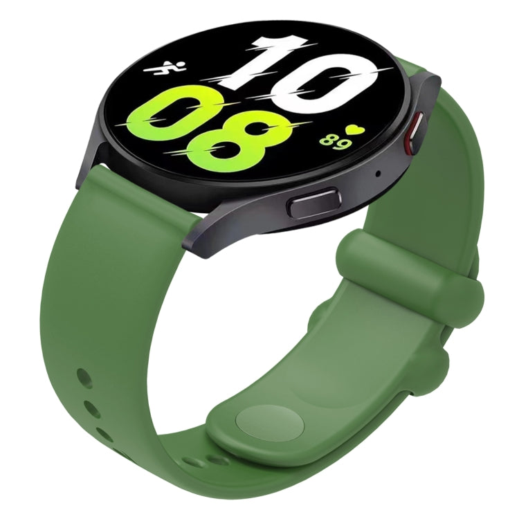 18mm Universal Solid Color Reverse Buckle Silicone Watch Band(Green) - free shipping - PMC TechLife - Order now!