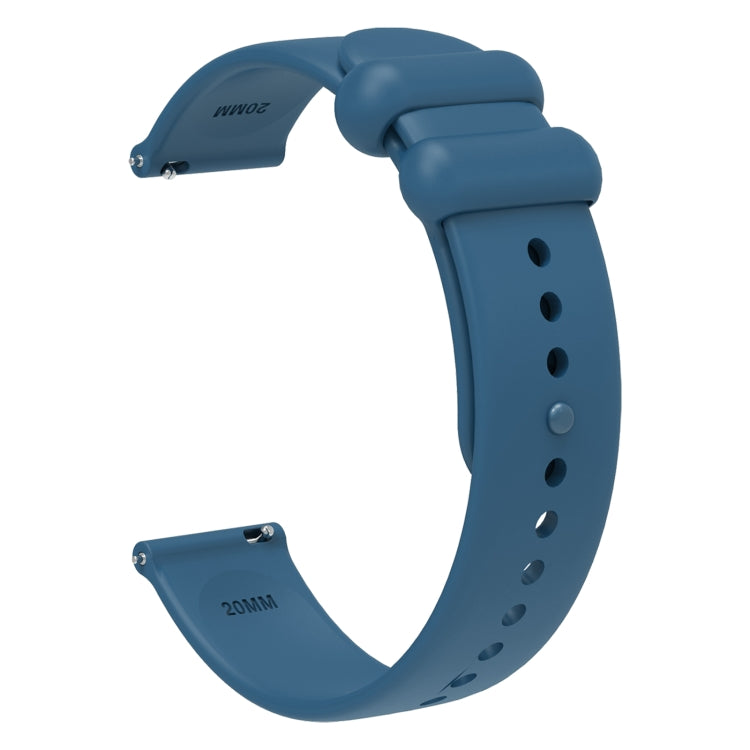 18mm Universal Solid Color Reverse Buckle Silicone Watch Band(Blue) - free shipping - PMC TechLife - Order now!