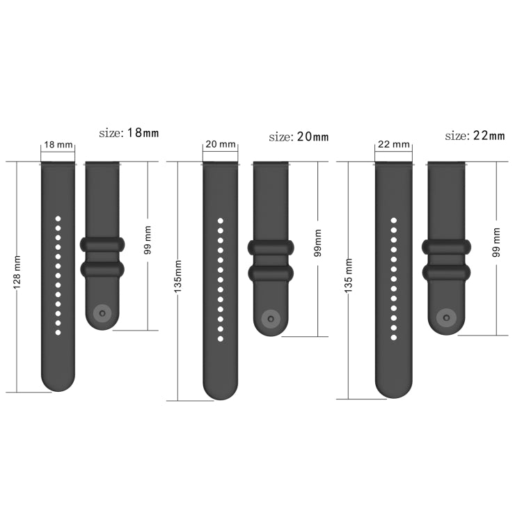 18mm Universal Solid Color Reverse Buckle Silicone Watch Band(Yellow) - free shipping - PMC TechLife - Order now!