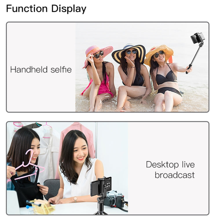 Yesido SF11 Retractable Bluetooth Tripod Phone Live Broadcast Selfie Stand(Black) - Selfie Sticks by Yesido | Online Shopping South Africa | PMC TechLife | Buy Now Pay Later Mobicred